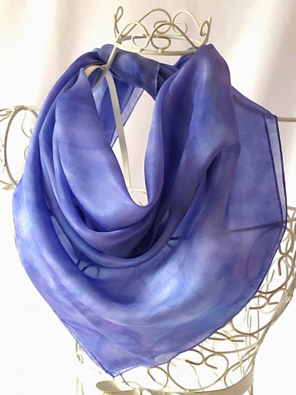 large blue square scarf
