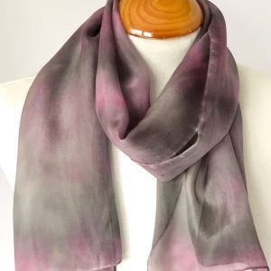 grey pink long scarf
