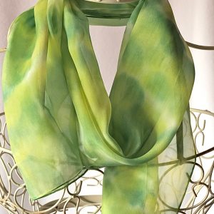 lime green long scarf