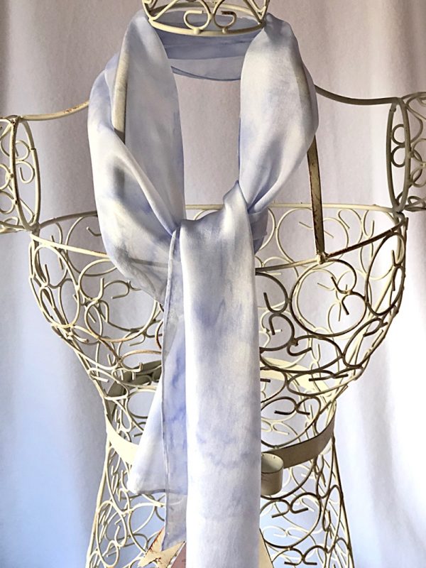 very pale blue long silk scarf pale blue long scarf