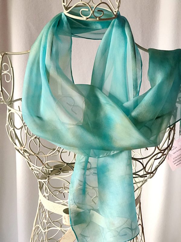 turquoise long scarf