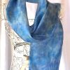 blue grey long scarf