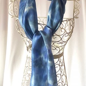 navy blue silk scarf