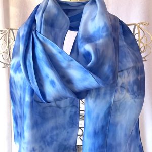 sky blue long scarf