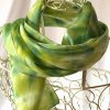 lime green long scarf