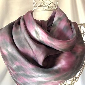 pink grey black square scarf